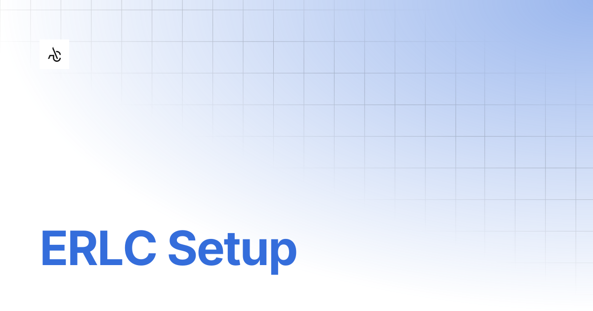 ERLC Setup | Alting Central Manager
